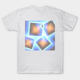 blue white brown abstract texture T-Shirt